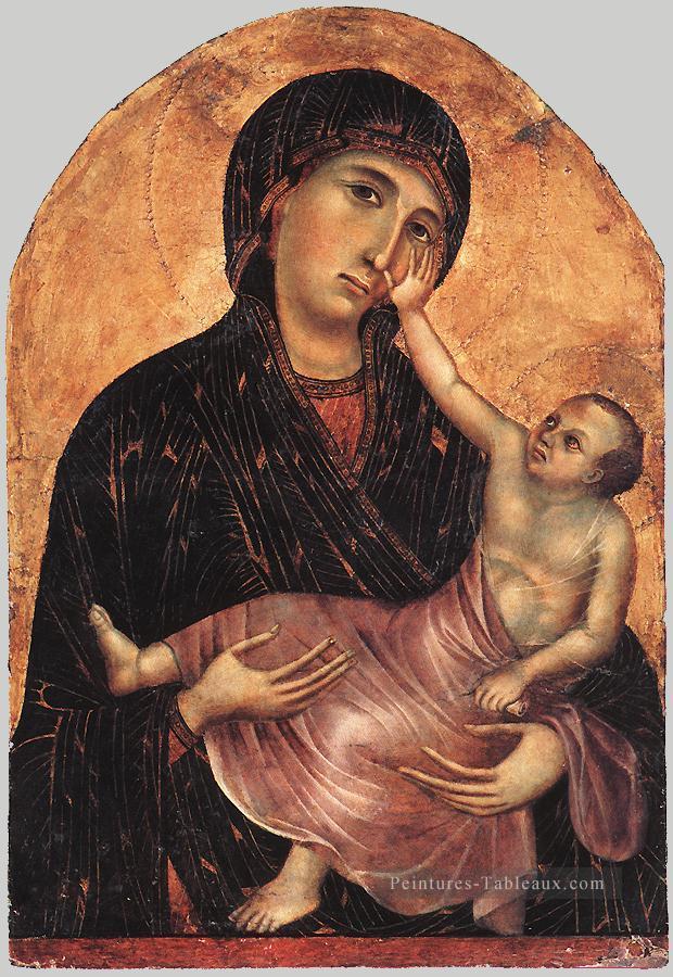 Vierge à l’Enfant 2 école siennoise Duccio Peintures à l'huile